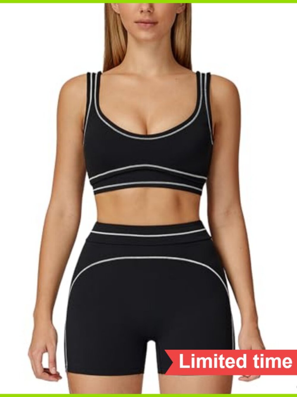 Buttery Soft 2pc Padded Sports Bra & High Waist Biker Shorts Set